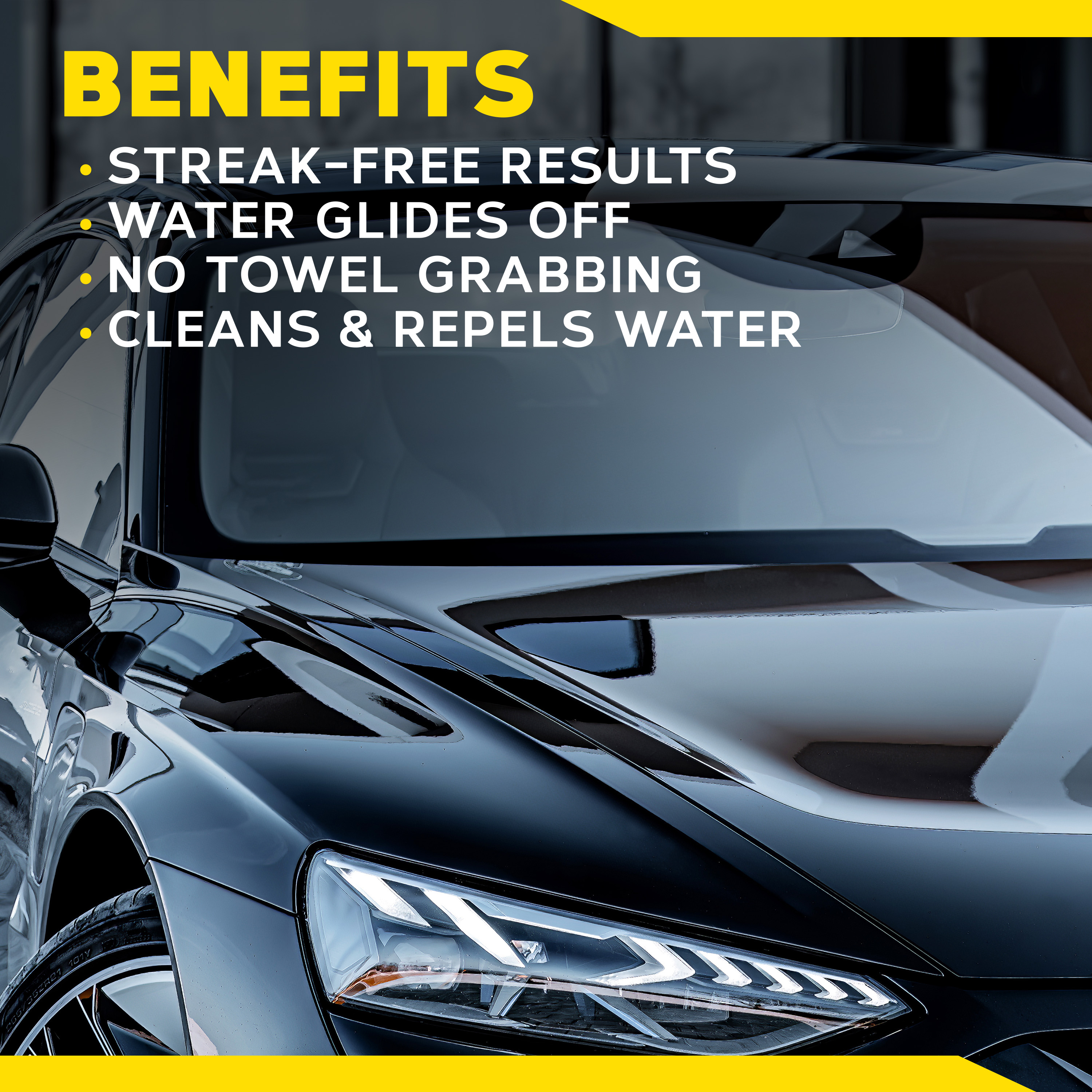  Meguiar's Ultimate Glass Cleaner & Water Repellent - Premium  Glass and Window Cleaner for Quick Cleaning with Hydrophobic Technology  that Acts as a Rain Repellent Improving Visibility in Rain - 16oz 
